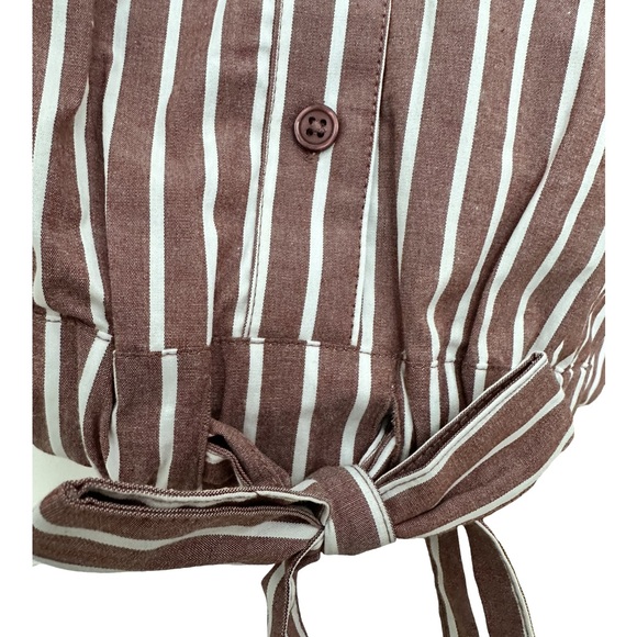 Striped Elastic Waist Shirt - Picture 5 of 9